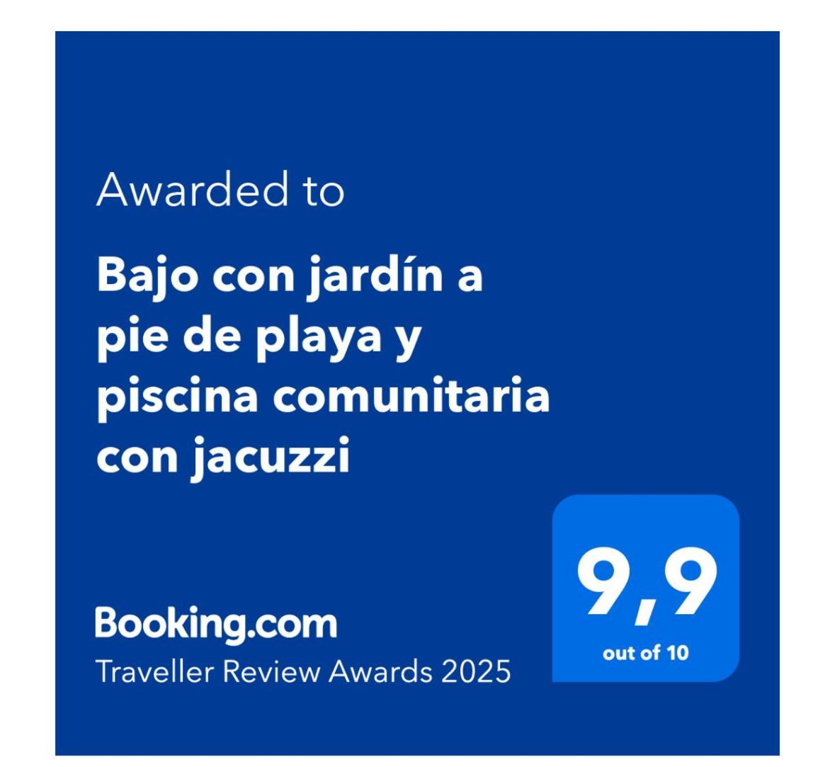 Bajo Con Jardin A Pie De Playa Y Piscina Comunitaria Con Jacuzzi Leilighet Playas de Vera Eksteriør bilde